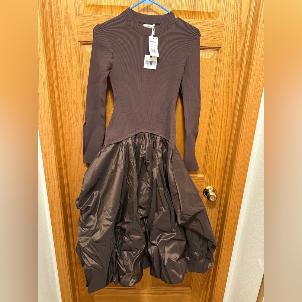 Jonathan Simkhai Brown Midi Dress